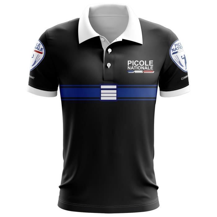 Polo picole nationale grade commandant Collection Apéro Noir
