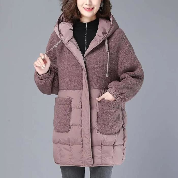 Doudoune Manteau à Capuche Fourrure Pour Fille Happy Cherry - Chaud Rembourré, 1-5 Ans, Veste Hiver Enfant