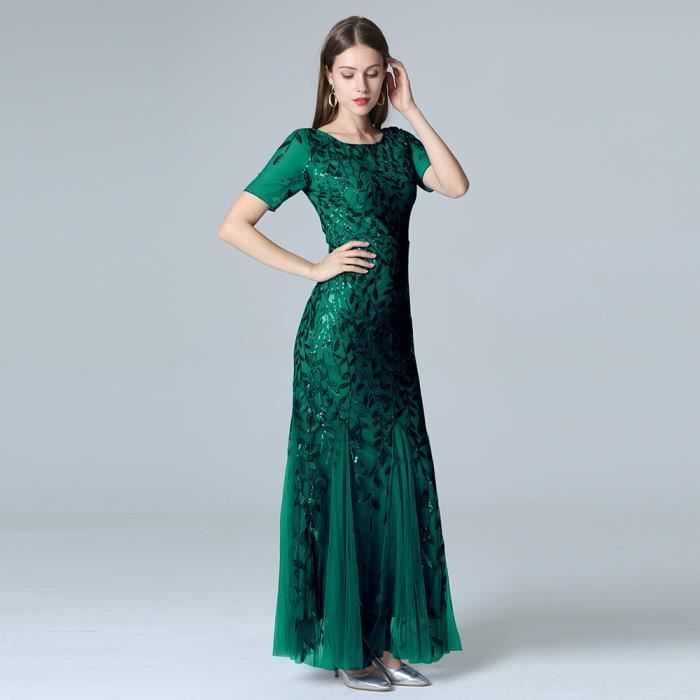 Robe de soirée élégante et chic en tulle et paillettes (Plusieurs couleurs  disponibles) - Robes longues pour femmes