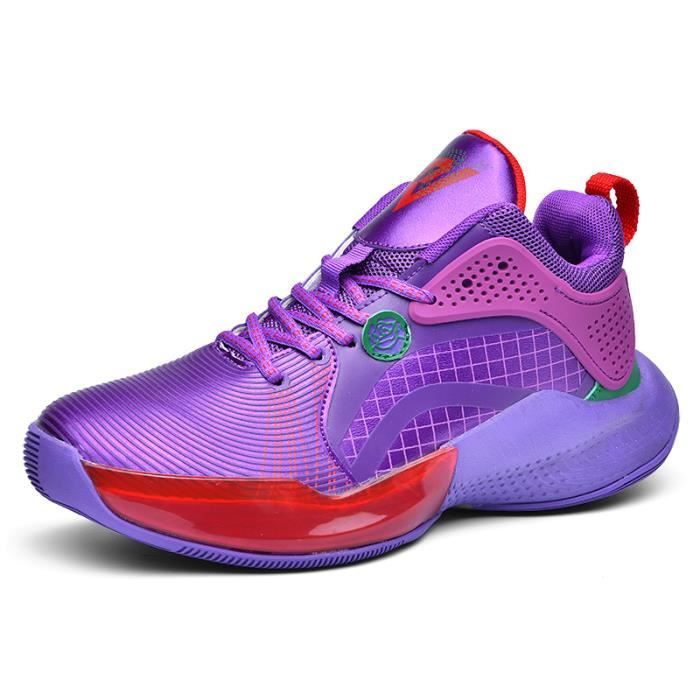 Chaussures De Basketball Pour Hommes – Respirantes, Antidérapantes, Semelle Amortissante, Style Léopard Et Coloré - 10