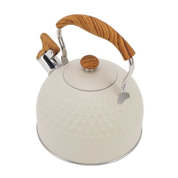 SONIFER 1 pièce Bouilloire à sifflet en acier inoxydable, bouilloire à sifflet à pois colorés en stock, bouilloire à thé et à café à pois noirs avec sifflet, convient pour Halloween, Noël