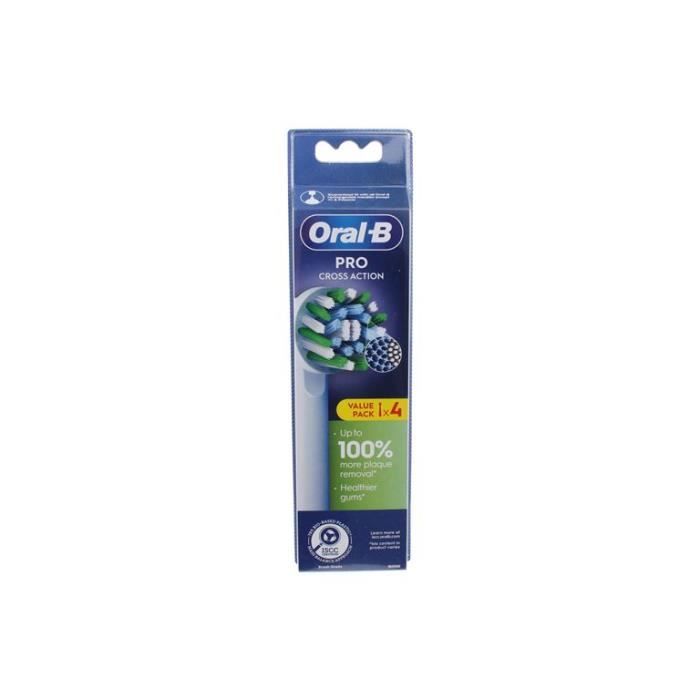 Brosse à dents ORAL B Cross Action 4 pièces Pour adultes Mixte - vue 4