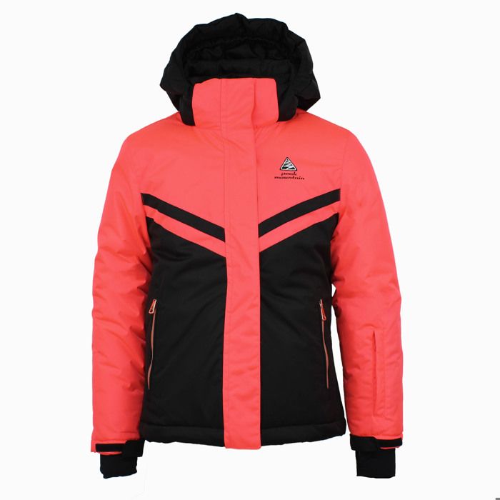 Doudoune de ski fille Peak Mountain Fama - corail - 4 ans - Imperméable 3000mm - Respirant