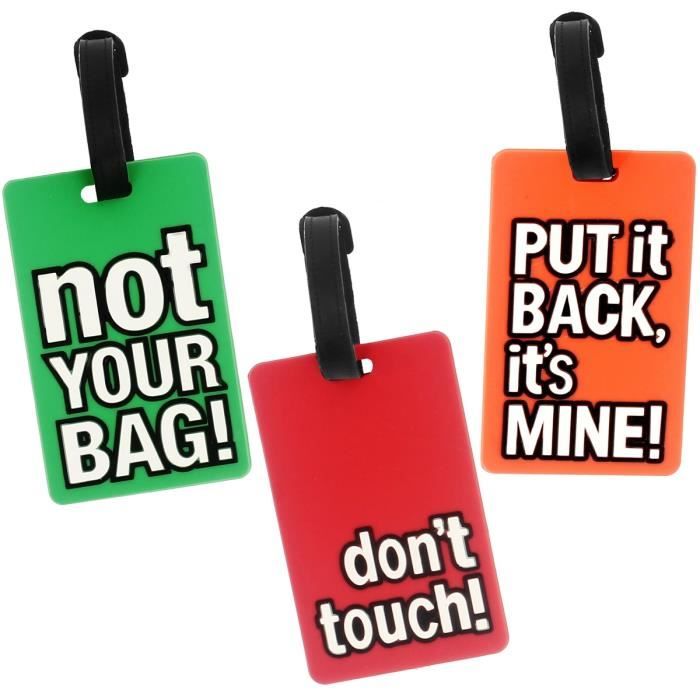Valise en plastique pour /étiquette didentification bagage Lot de 10 porte-/étiquette rouge//blanc