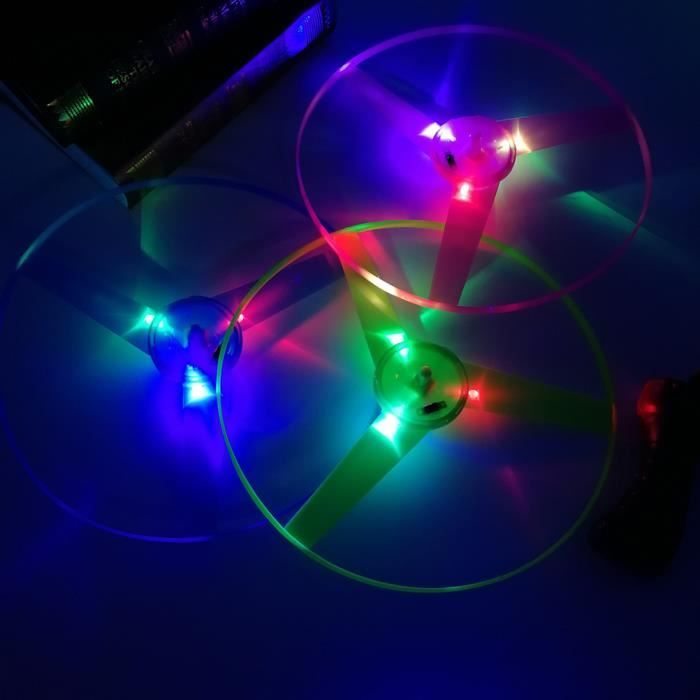 Grand Disque Volant 25 Cm Avec Lanceur – 5 Modes De Vol, Hélice Power Spin, Sans Piles, Cadeau Extérieur