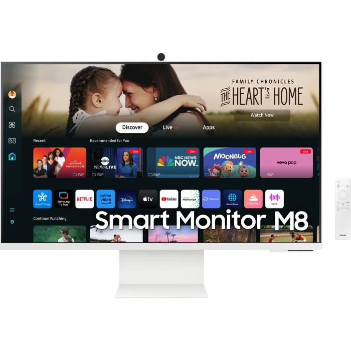 Ecran PC - SAMSUNG - 32 - UHD - 60Hz - Dalle VA - 4ms -  Ajustable en hauteur - LS32DM801UUXEN