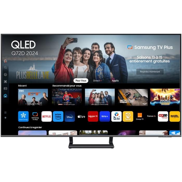 TV QLED TQ55Q72D 4K UHD AI Smart TV 2024 - vue 7