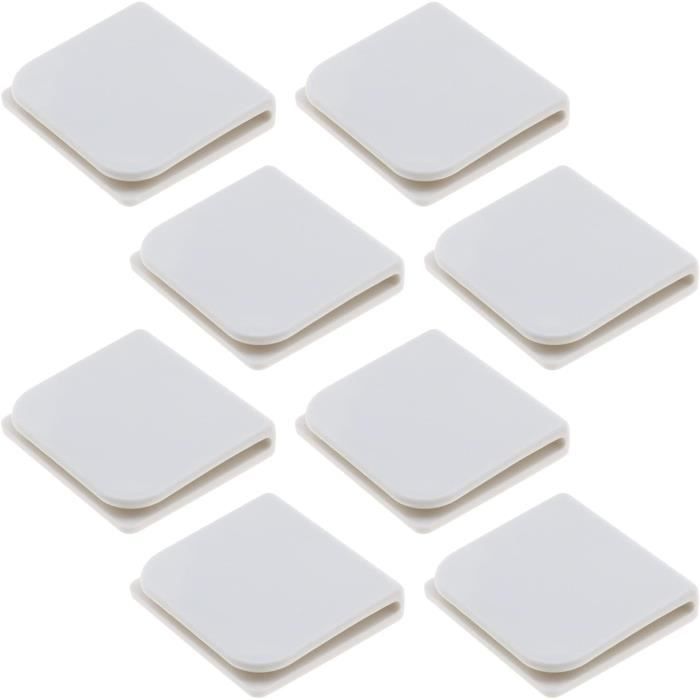 Clips Anti-vent Pour Rideau De Douche - Lot De 6 Autocollants (2 Pouces) - Pour Empêcher Les éclaboussures, Fixation Murale Facile - Blanc