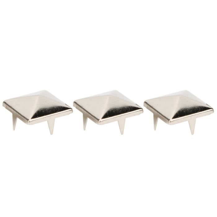 Pyramid Rivet Snap Rivets Pyramide Carrée Punk - SHIPENOPHY - 15mm - Laiton - Blanc ...