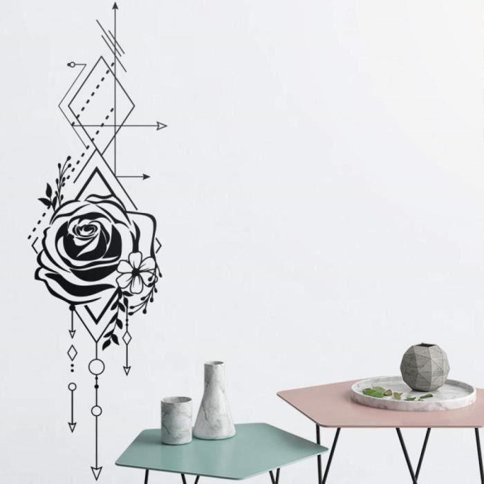 Belle Geometrique Rose Et Fleches Sticker Mural Unique Sticker Mural Fille Chambre Rose Floral Papier Peint Achat Vente Papier Peint Belle Cdiscount