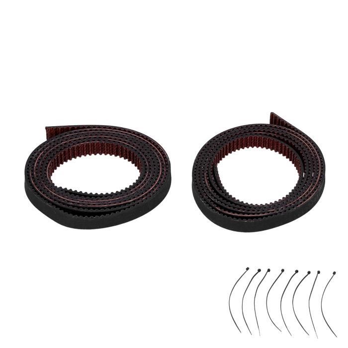 Lot De 6 Courroies Distribution Imprimante 3D 2GT-6 - 110 à 400mm + 2 Poulies 20 Dents