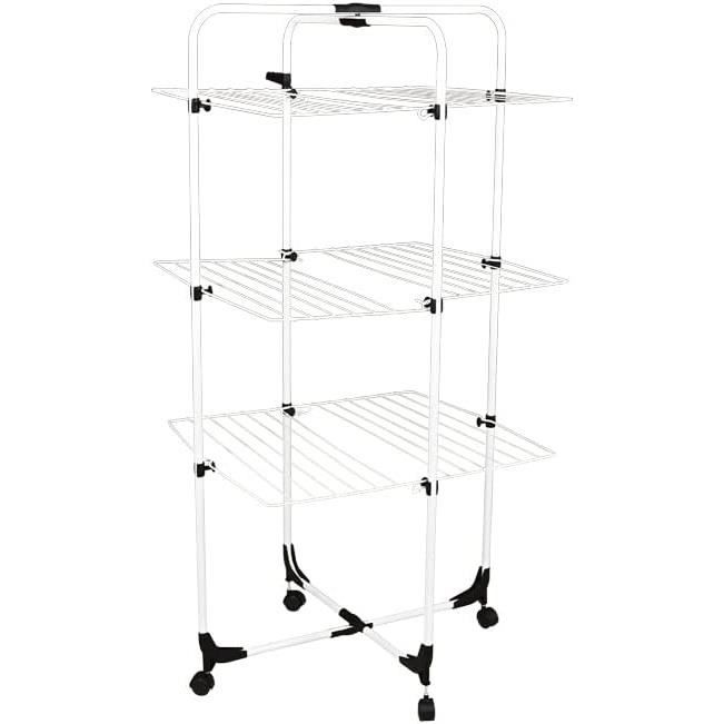 Cofan Étendoir en Tour Fabriqué en Acier Peint et Polypropylène