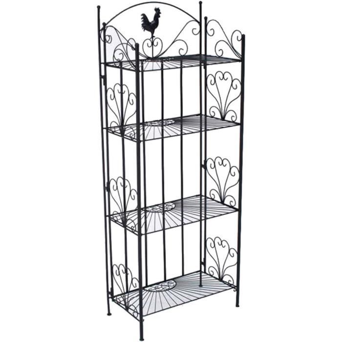 Etagère de Rangement MIA, étagère de Jardin très Stable, Porte -Plante en Fer Forgé, Etagère de