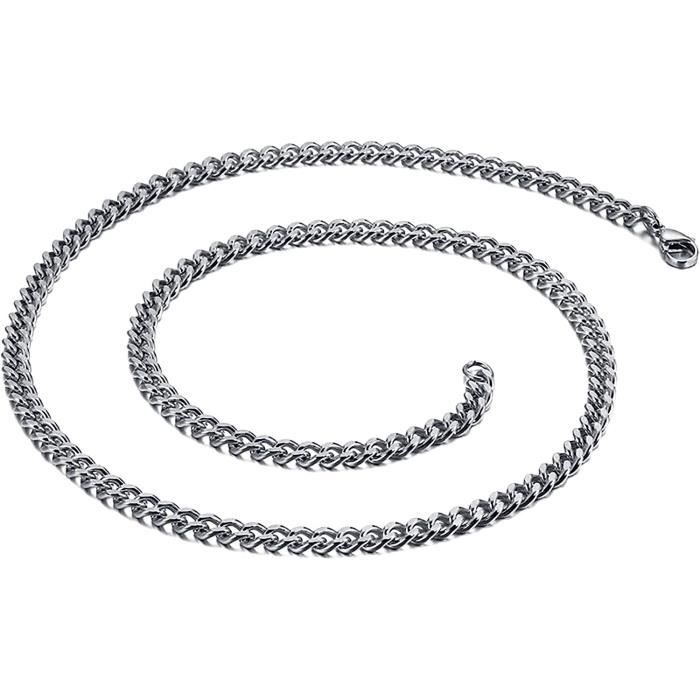 Kucosy Chaîne Gourmette Homme, Chaîne Hommes Collier en Acier