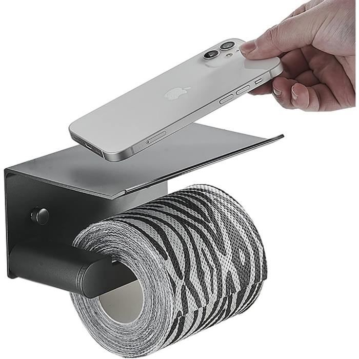 Porte-Papier Toilette ural sans Perçage, Support Papier noir WC en