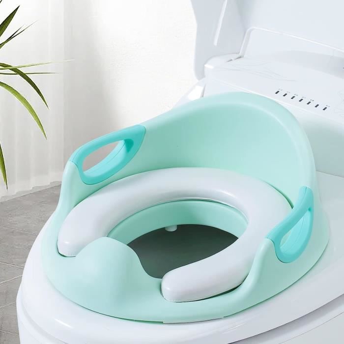 Réducteur Toilette Enfant Avec 2 Marches Et Coussins - Rose, Pour 1 à 6 Ans
