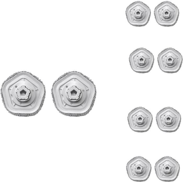 Lot De 10 Serpillères De Rechange Pour Aspirateur Robot LEFANT M330 Pro - Microfibre Lavable Et Réutilisable