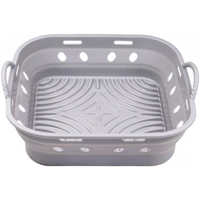 Plaque Cuisson Silicone Pour Friteuse à Air - 23x22x6 Cm - Bec Verseur, Pliable - Facile à Nettoyer - 7