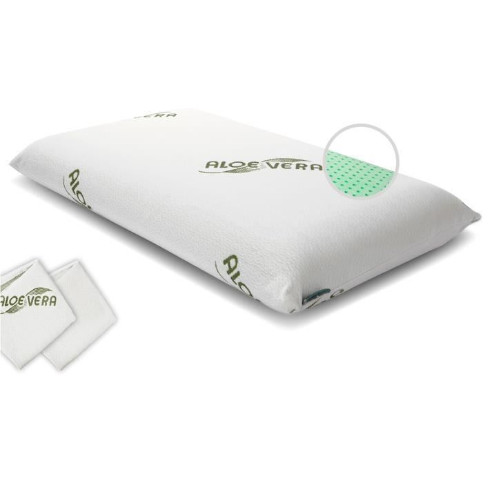 Oreiller Cervical Espira Aircomfort 40x60cm - Mémoire Forme Rafraîchissant, 5x Plus Respirant - Anti Douleurs Nuque