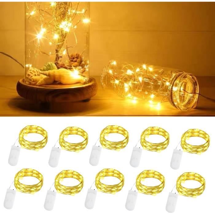 Lot De 3 Guirlandes Lumineuses Miniatures 1m Pour Maison De Poupée – Décoration Multicolore, Non Alimentées