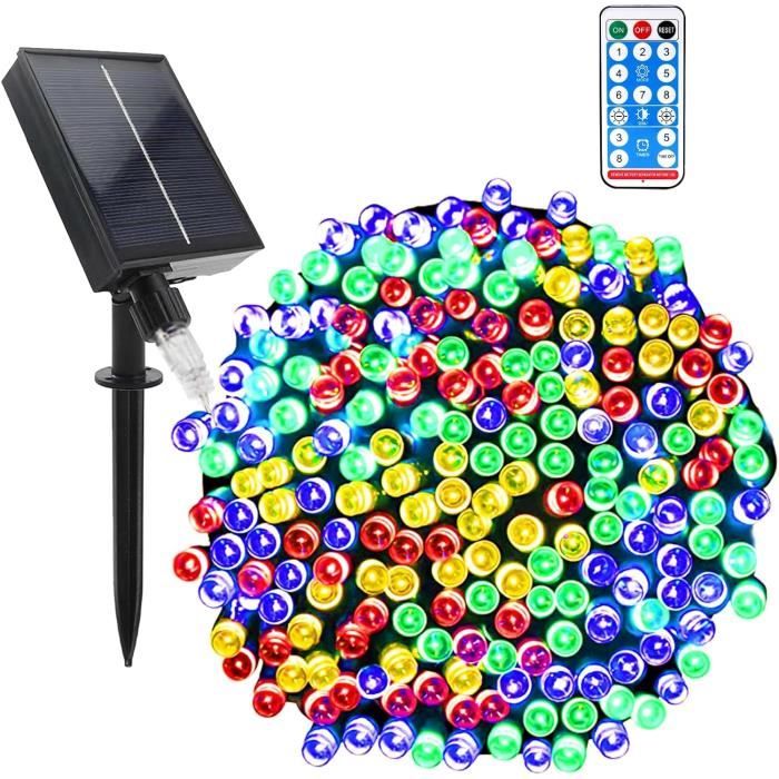 Guirlande Lumineuse Solaire Extérieure - 64 Mètres, 640 LED, 19 Modes - IP65 étanche Pour Jardin, Noël, Fêtes