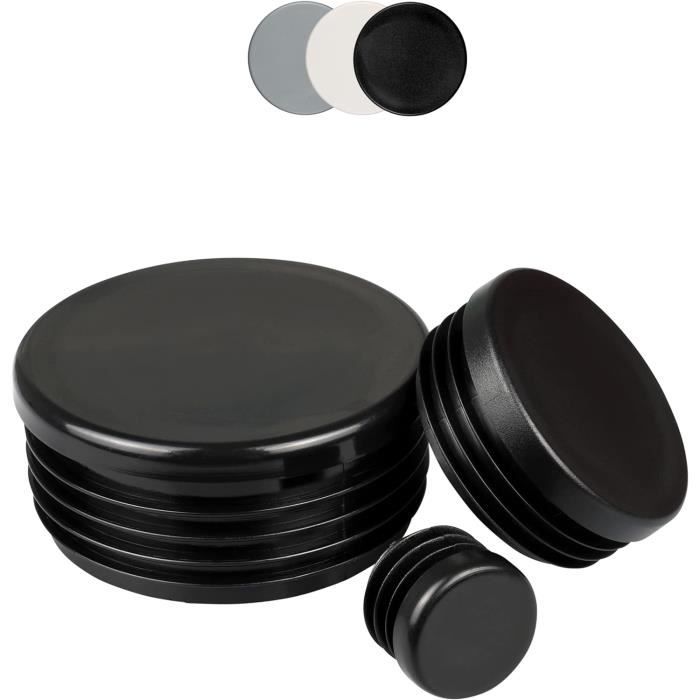 2 Embouts Bouchons Ailette PVC Pour Tube Rond 20mm - Filetage M8 - Obturation Propre