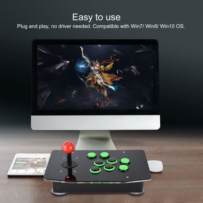 Clavier De Jeu FightingBox Yunseity - Manette Arcade Avec Switches Cherry MX - Compatible PS4, Switch, PC