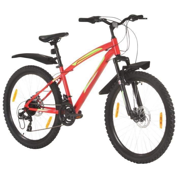 CYA Vélo de montagne 21 vitesses Roues de 26 pouces 36 cm Rouge NOUVEAU