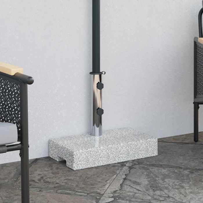 vidaXL Socle de parasol Granite rectangulaire 25 kg