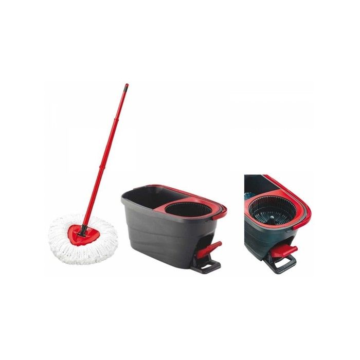 Kit de lavage VILEDA Turbo Smart Système. Serpillère + seau. Système dessorage centrifuge.