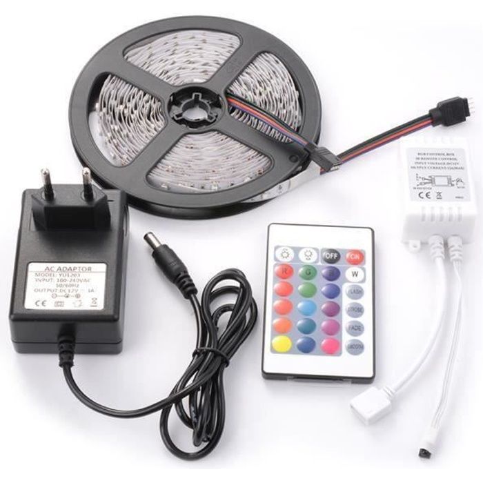 Ruban LED RGB 5M – Bricolage Basse Tension – Étanche – Camping-car, Cuisine, étang – NEUF