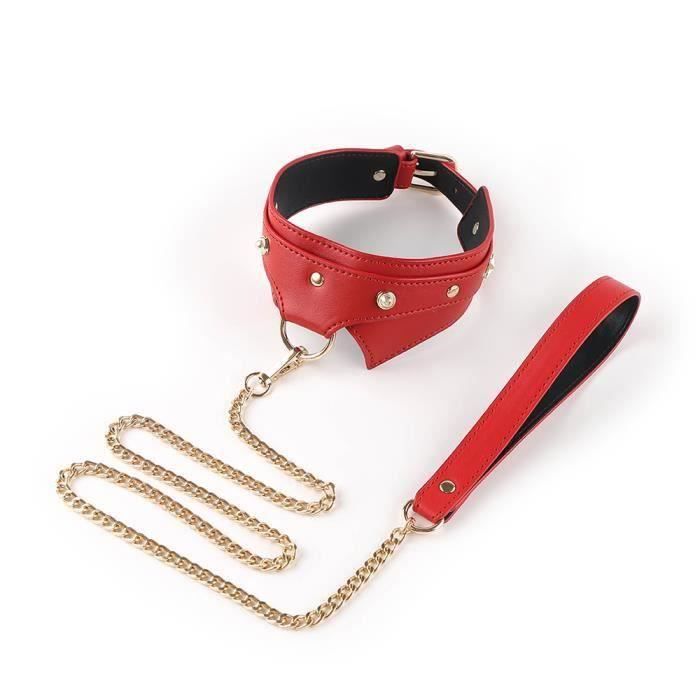 Ras du Cou en Cuir PU Collier Gothique avec Cœur Punk Choker Vintage Réglable