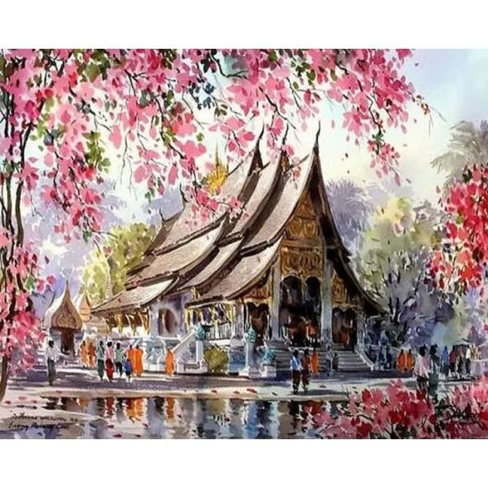 Yunruily Kit Peinture Par Numéros Adultes 40x50cm - Peinture Acrylique Pour Débutants, Décoration Murale Et Cadeau
