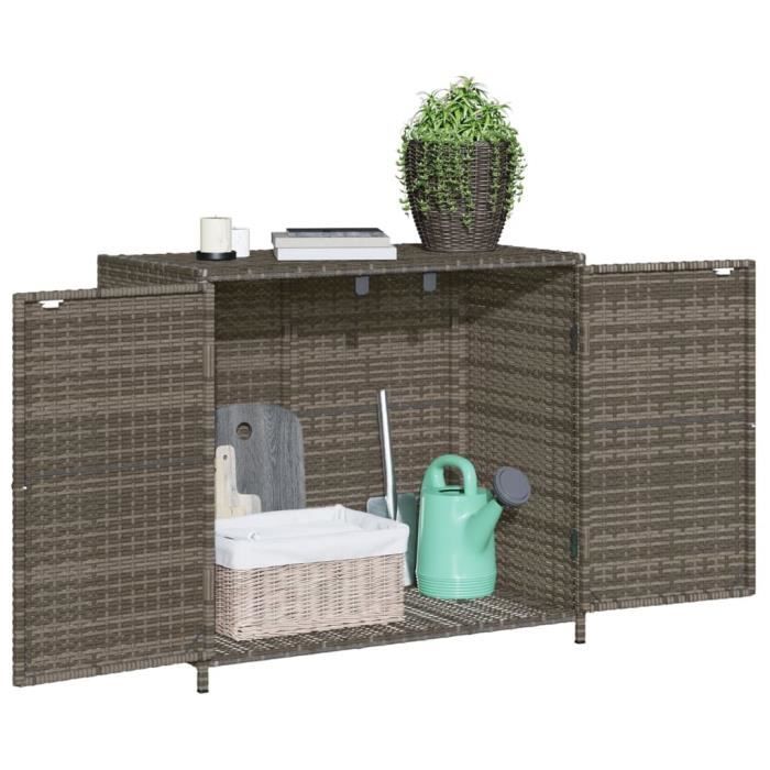 Armoire de rangement - ZERODIS - A365545 - Résine tressée - 83x45x76 cm - Extérieur