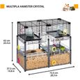 Cages Pour Petits Animaux - Cage Hamster Souris Multipla Crystal Grillage Métallique Plastique Recyclé Accessoires Modulair-1