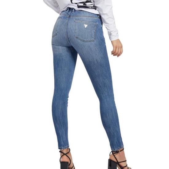 Pantalon en jean Jean Guess en coloris Bleu Femme Vêtements Jeans Jeans skinny 