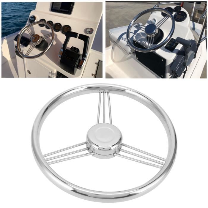 Volant Bateau 3 Rayons En Acier Inoxydable 304 – 13,5 Pouces, Pour Yacht, Hors-bord, Bateau De Pêche, Accastillage Marin