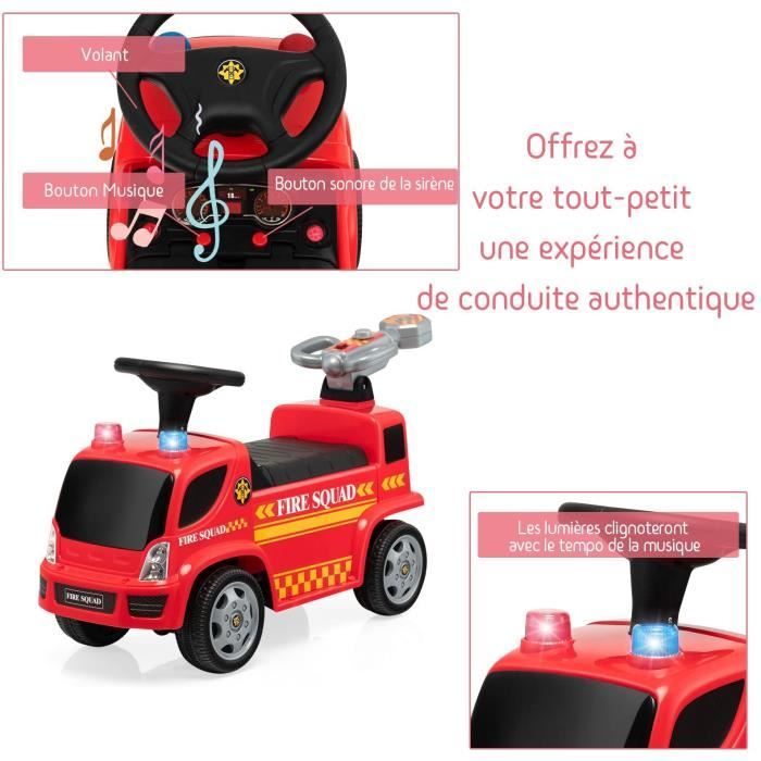 Porteur camion de pompiers en bois - Made in Bébé