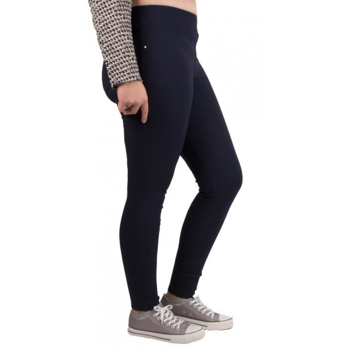 Jegging Grande Taille femme taille haute & matière stretch du 42 au  52-40/42 Bleu marine - Cdiscount Prêt-à-Porter