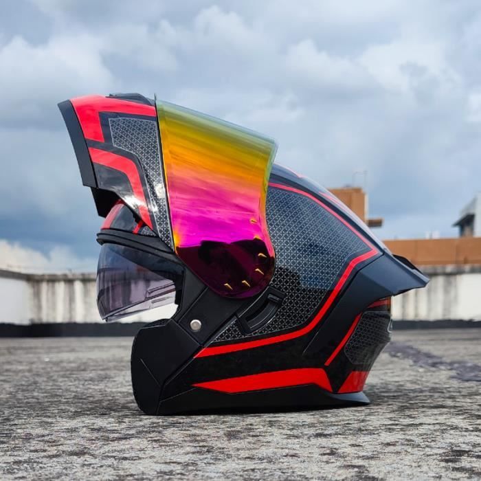 Casque Intégral Flip-up Letetexi Bluetooth Casque Moto Intégral Dot/ECE Homologué Casques Moto Casque Moto Femme