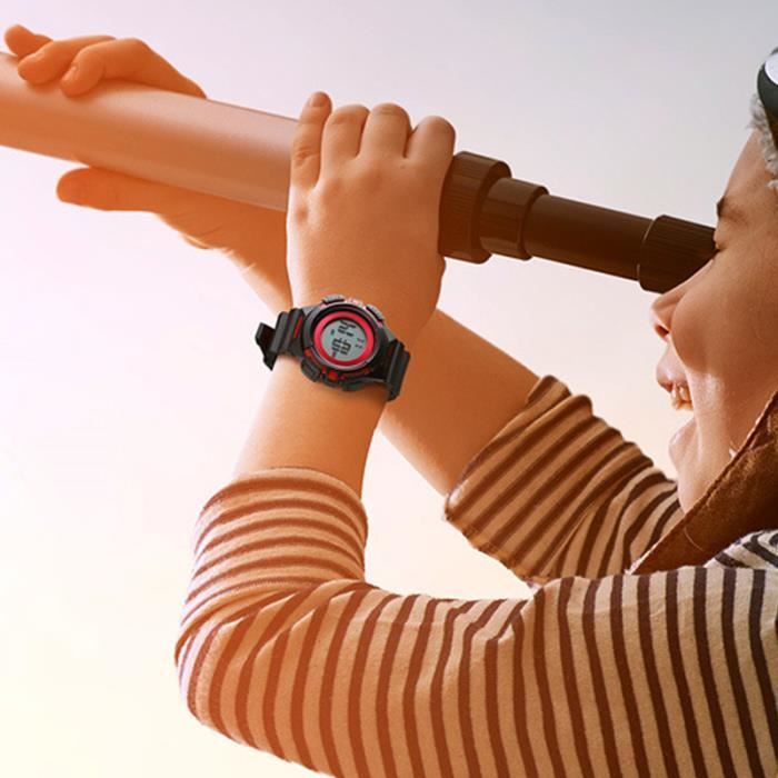 SHARPHY Montre enfant garçons LED numérique multifonction sport
