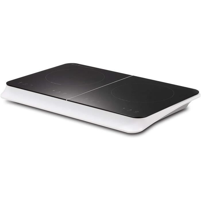 Plaque Induction Portable 2 Feux BELDEKO 3500W - Minuteur, 10 Niveaux, Anti-Débordement - Design Premium