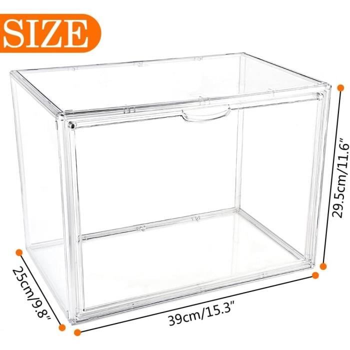 Lot De 4 Boite Rangement Empilables En Acrylique, Boite Acrylique Pour Sac À Main, Vitrine