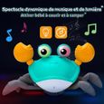 Jouet Crabe Qui Marche Bébé avec Lumière LED et Musique - Cadeau d'Anniversaire - Couleur Bleu-2