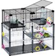 Cages Pour Petits Animaux - Cage Hamster Souris Multipla Crystal Grillage Métallique Plastique Recyclé Accessoires Modulair-2