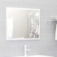 4630lOVE® Ensemble de meubles de bain,Armoire de Rangement Meuble WC,Commode Colonne de Toilette 2 pcs Blanc brillant Aggloméré-2