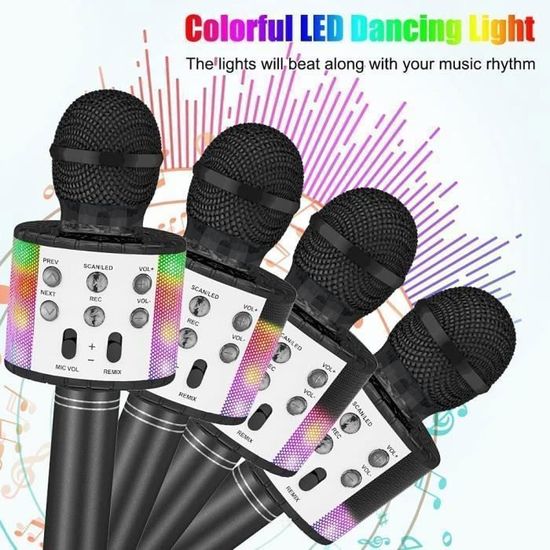 Fanguo-Microphone Sans Fil Karaoké Microphone Bluetooth Portable