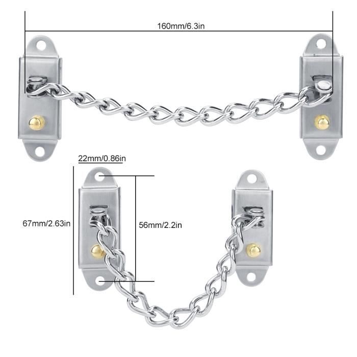 Entrebâilleur De Sécurité Pour Fenêtre/porte – Avec Câble Et Clé, Noir, En Alliage Zinc, Pour Enfant/bébé - 2