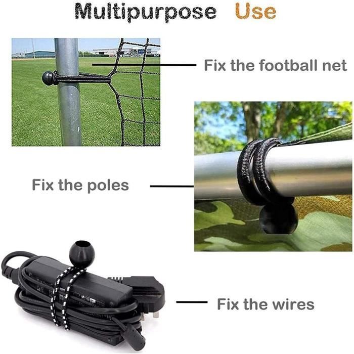 Lot De 10 Clips Pour Bâche De Camping + Cordes Élastiques | Fixation Solide Pour Tentes Et Bâches