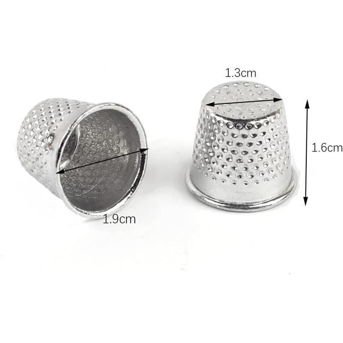 Dés à Coudre Lurrose - Lot De 4 En Métal Antidérapant Pour Doigts